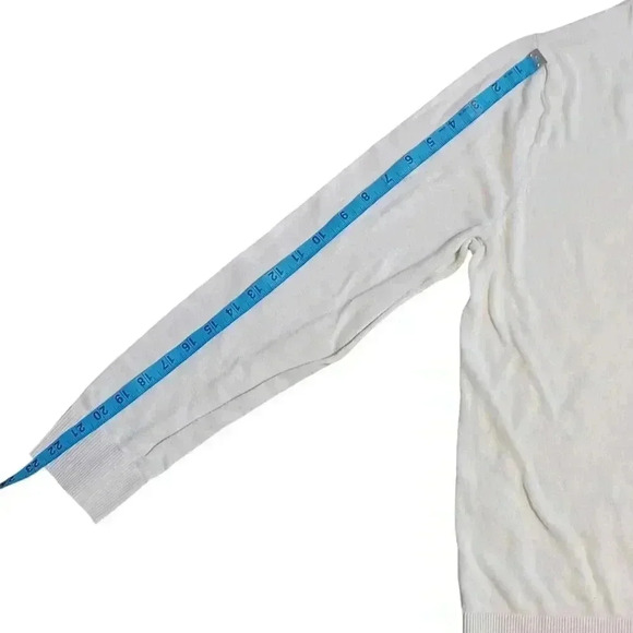 Banana Republic Crew-Neck Sweater Cream Women's Size Large - Picture 3 of 7